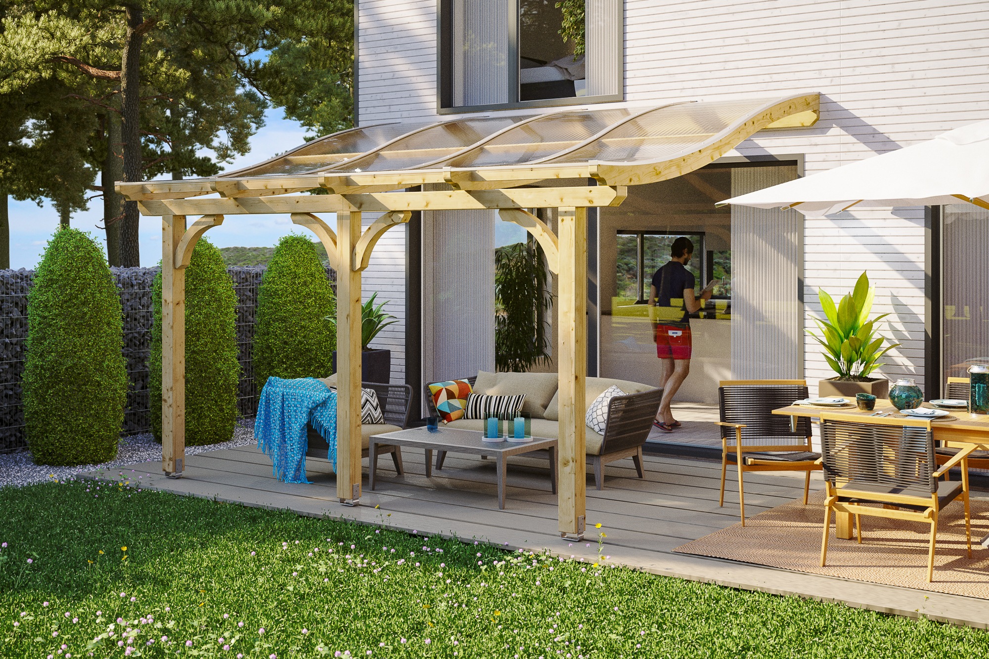 Skanholz Terrassendach »Venezia« Leimholz