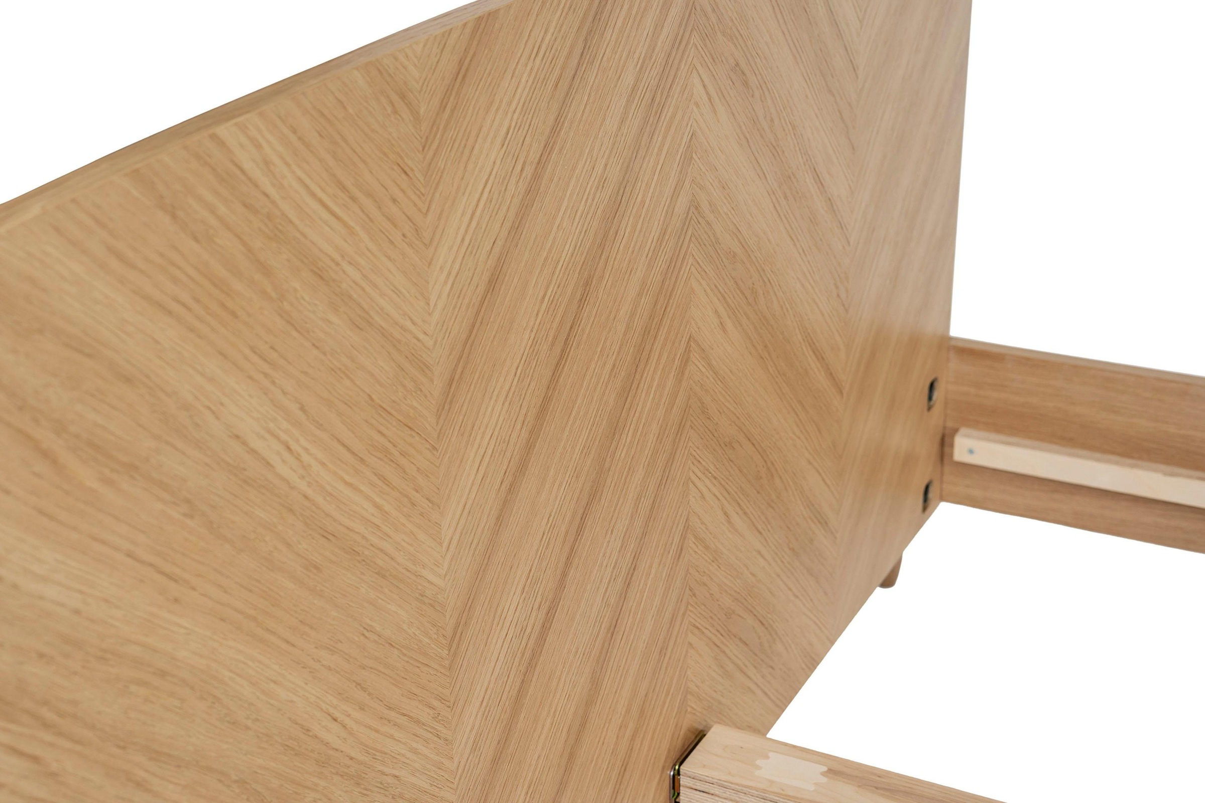 7. Bild von Woodman Massivholzbett »Farsta 1«, im skandinavischen Design, Holzfurnier aus Eiche