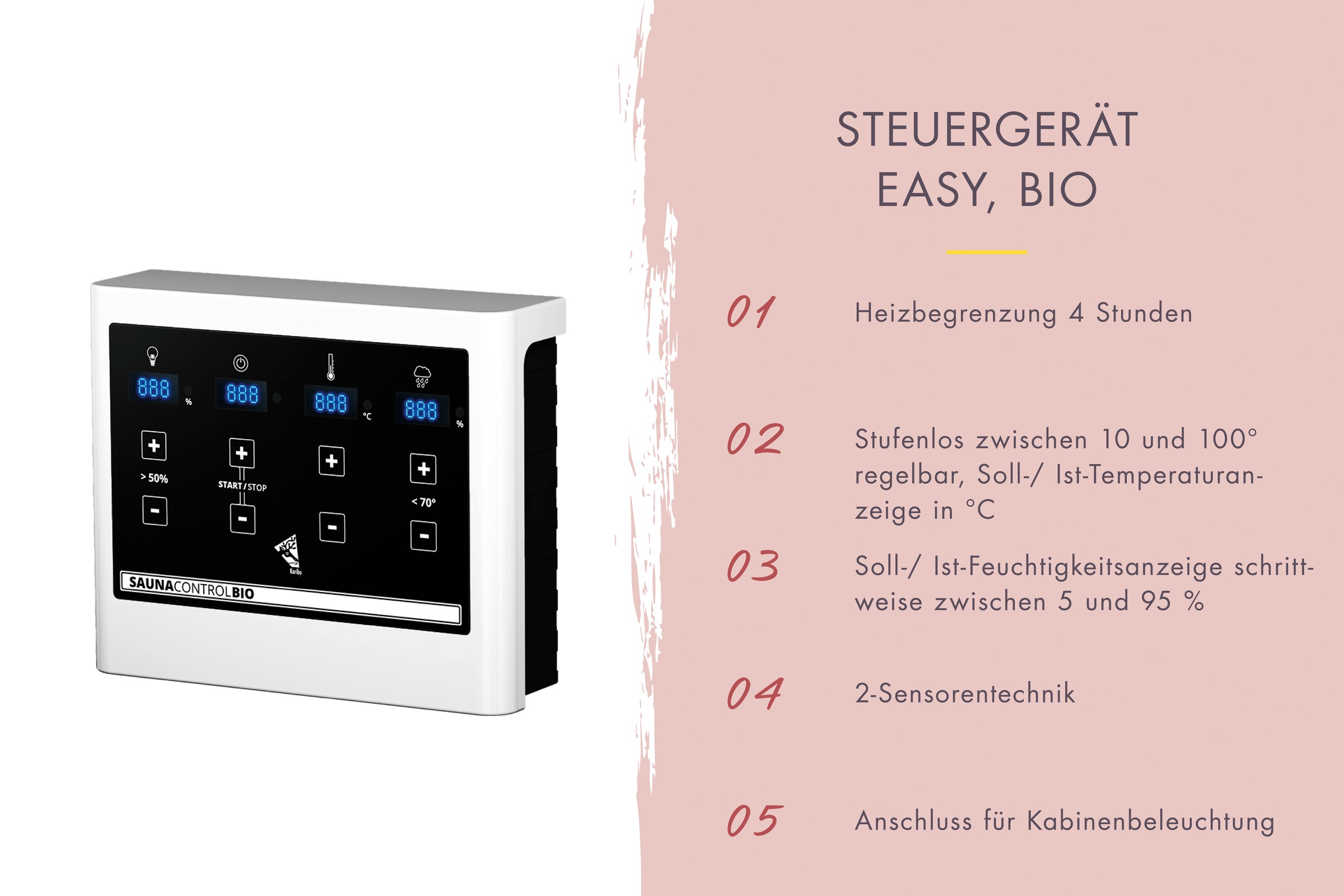 welltime Sauna »Tami«, mit bronzierter Ganzglastür, für bis zu 3 Personen