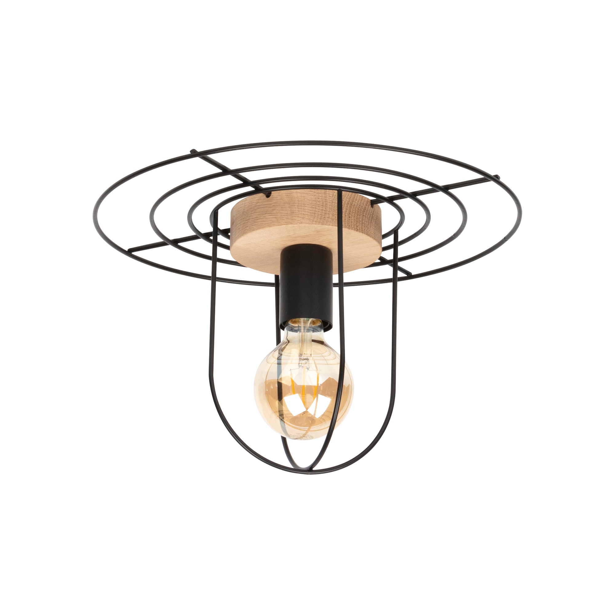 SPOT Light Nachhaltig aus Eichenholz flammig-flammig, 1 online Metall, Modernes Design, kaufen und Deckenleuchte »CHESTER«