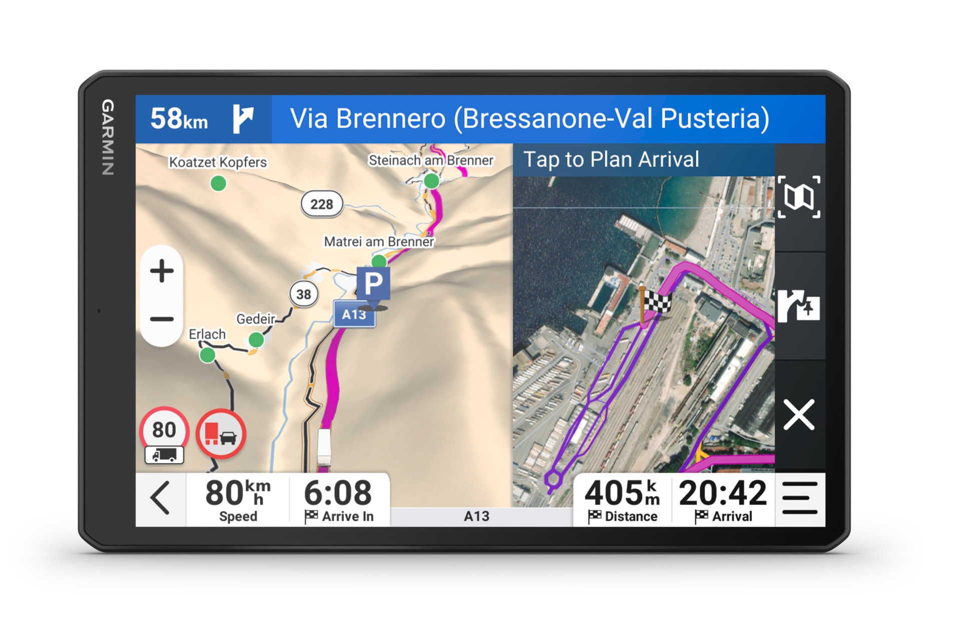 Garmin LKW-Navigationsgerät »dezl LGV1020«, (Europa (49 Länder) Karten-Updates)