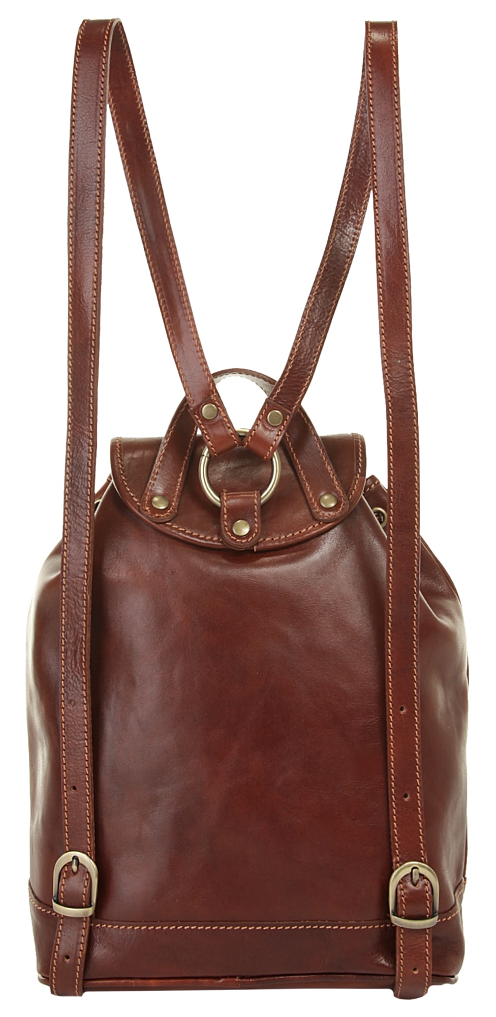 Piké Cityrucksack, echt Leder, Made in Italy