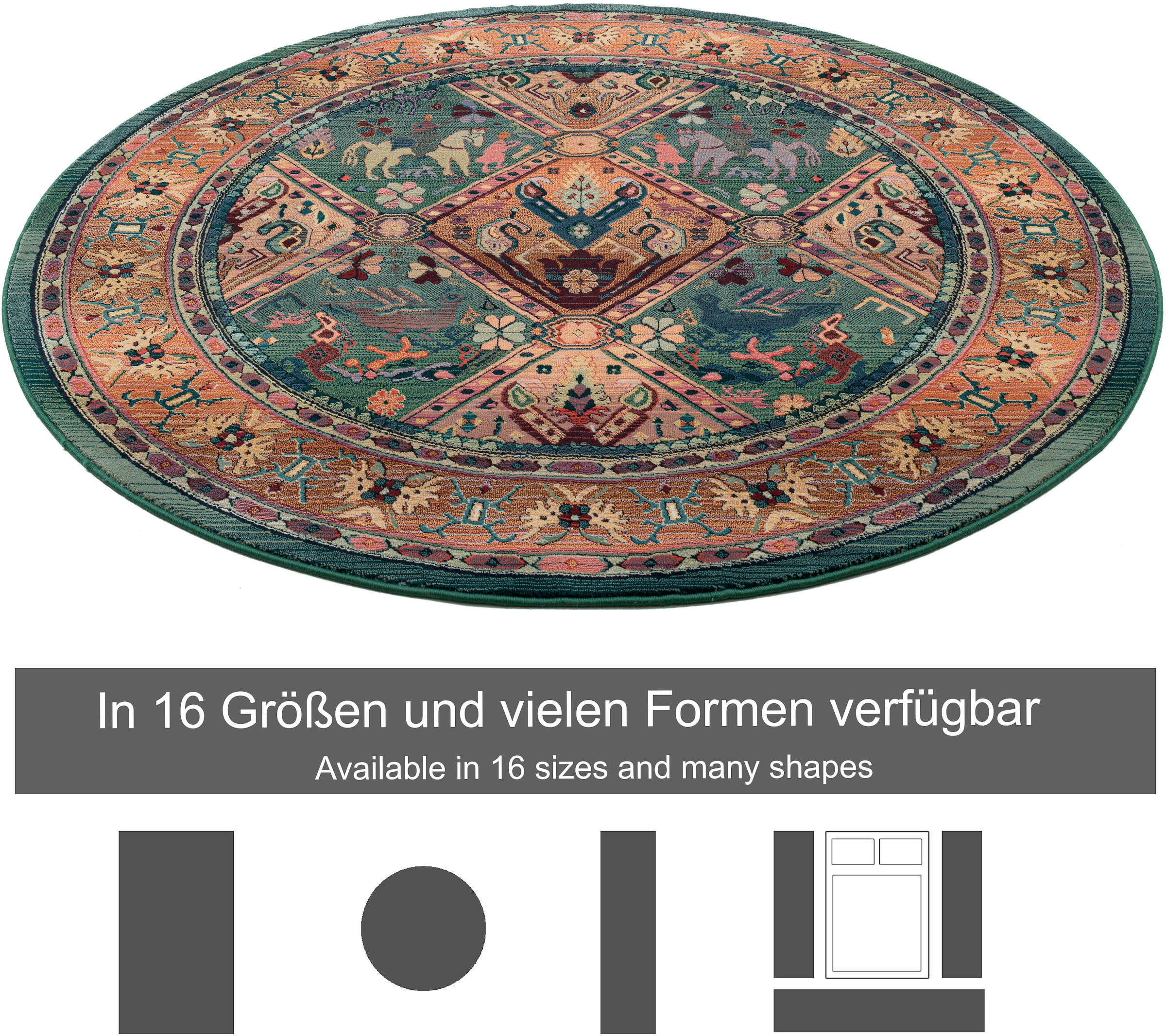 THEKO Teppich »Gabiro 13«, rechteckig, 10 mm Höhe, gewebt, Orient-Optik, ideal im Wohnzimmer & Schlafzimmer