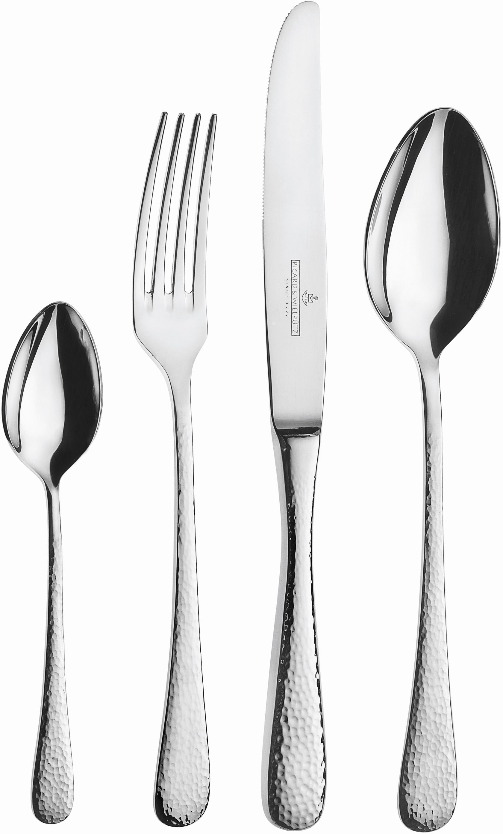 Picard & Wielpütz Solingen Besteck-Set »MIA«, (Set, 24 tlg.), Hammerschlag- günstig online kaufen