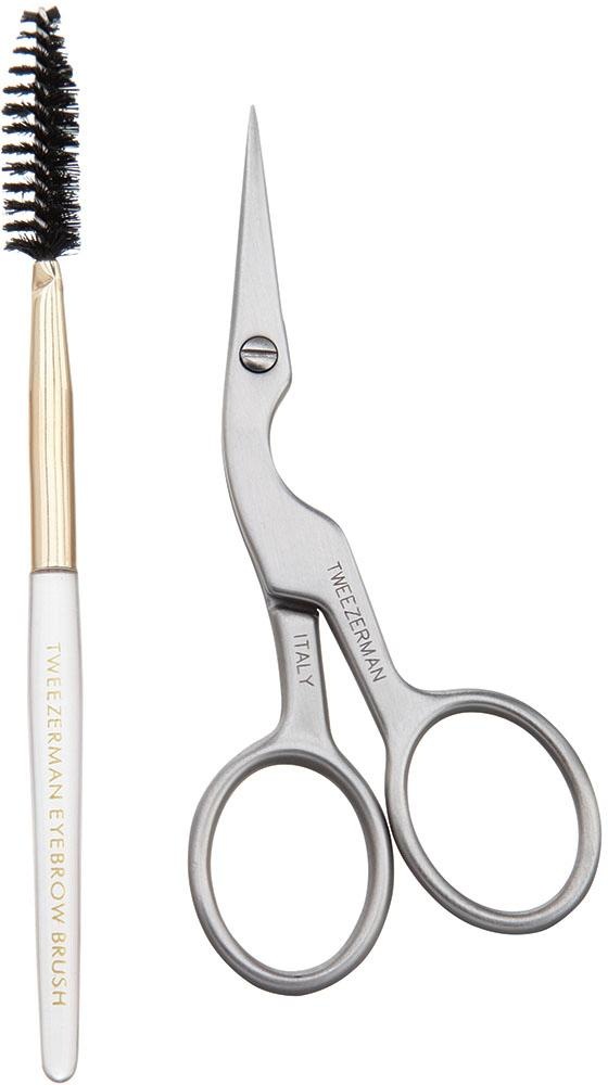 Bild von TWEEZERMAN Augenbrauen-Kosmetika »Brow Shaping Scissors & Brush«, (2 tlg.)