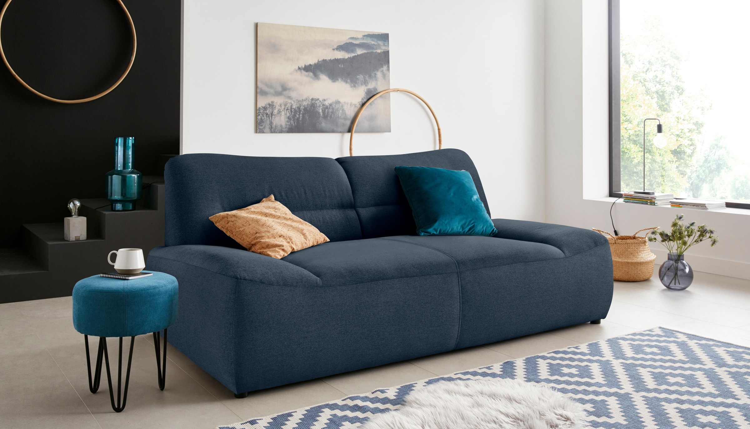 DOMO collection 2-Sitzer »Cesena modernes Sofa mit flachen Armlehnen, komfo günstig online kaufen