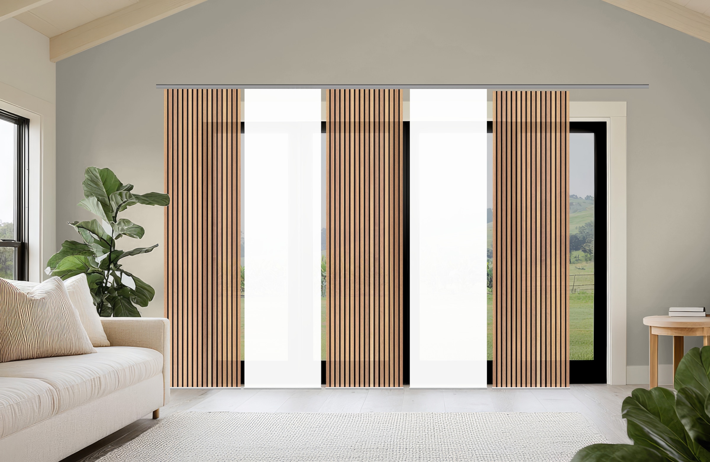 HOME WOHNIDEEN Schiebegardine »PANILO« Paneelwagen 5 Stk. tlg. Schiebewand günstig online kaufen