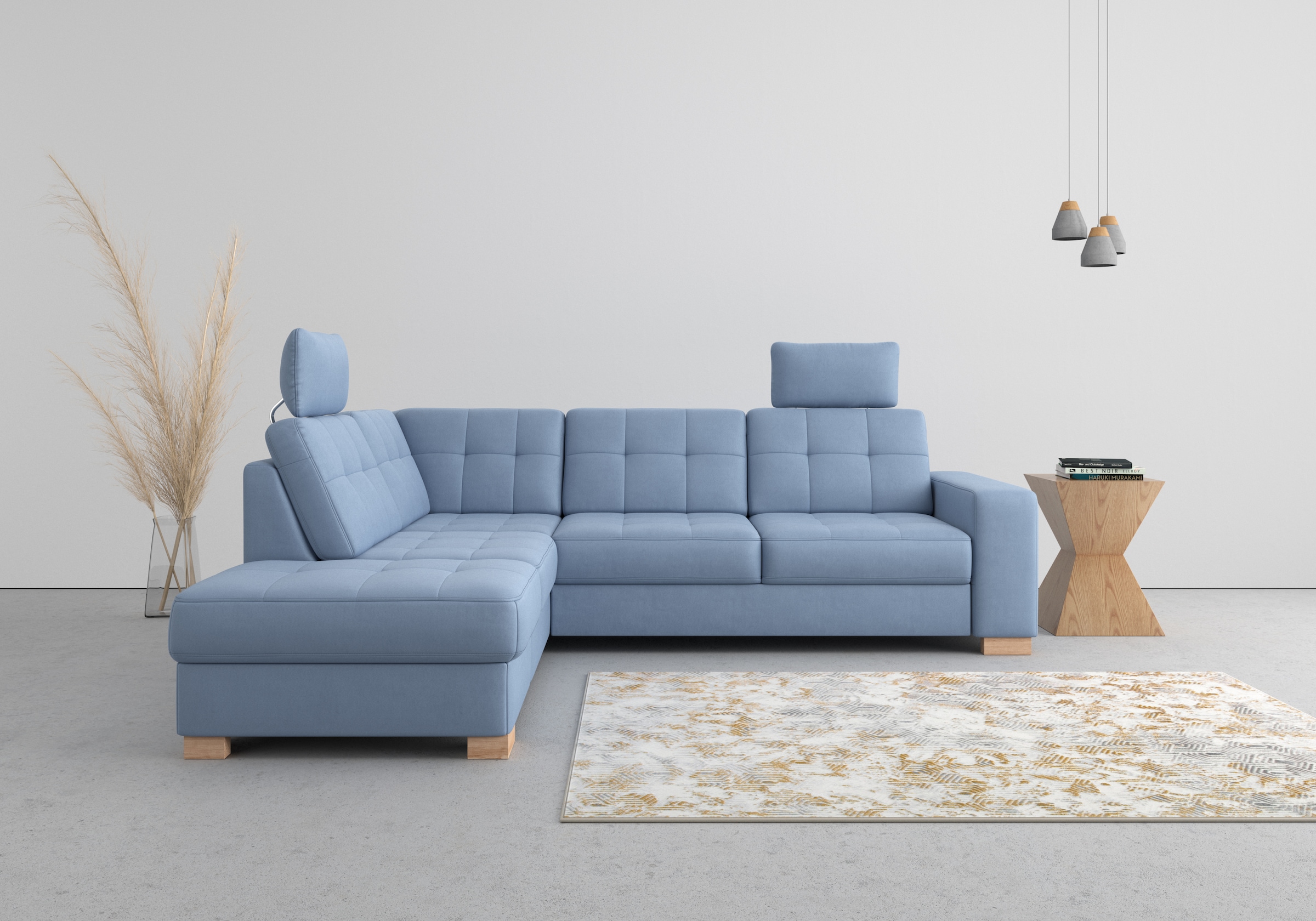 sit&more Ecksofa »Quincy L-Form«, wahlweise mit Bettfunktion und Bettkasten günstig online kaufen