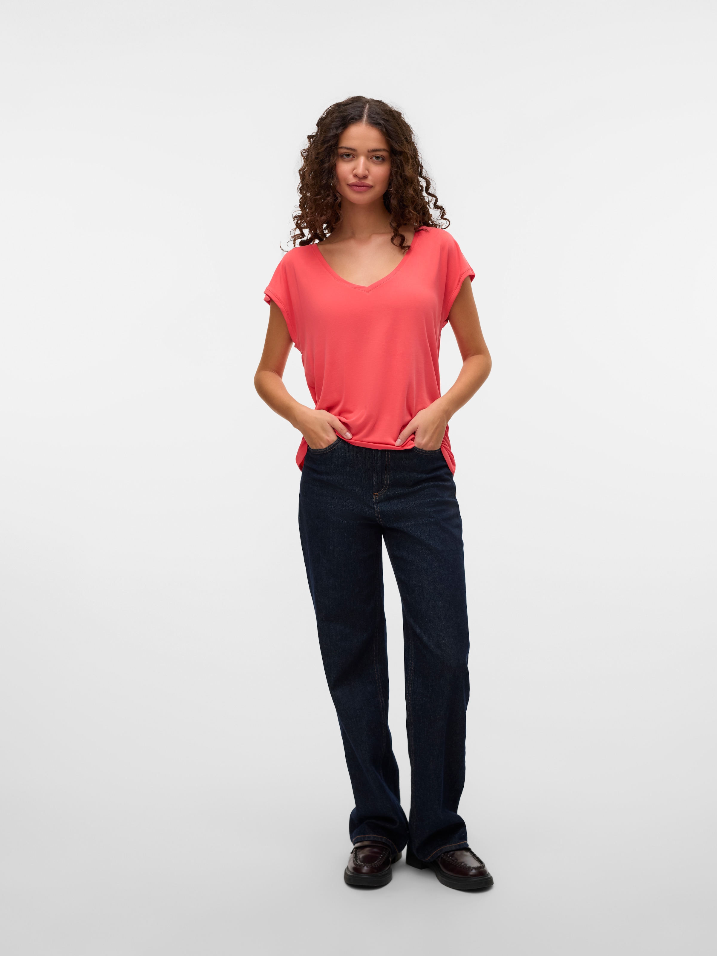Vero Moda V-Shirt »VMFILLI SS V-NECK TEE GA NOOS«