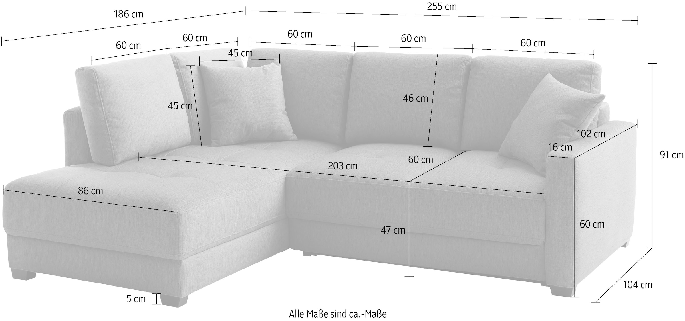 Mr. Couch Ecksofa »Pierre, L-Form mit BoxSpring«, Mit Boxpring-Taschenfederkern