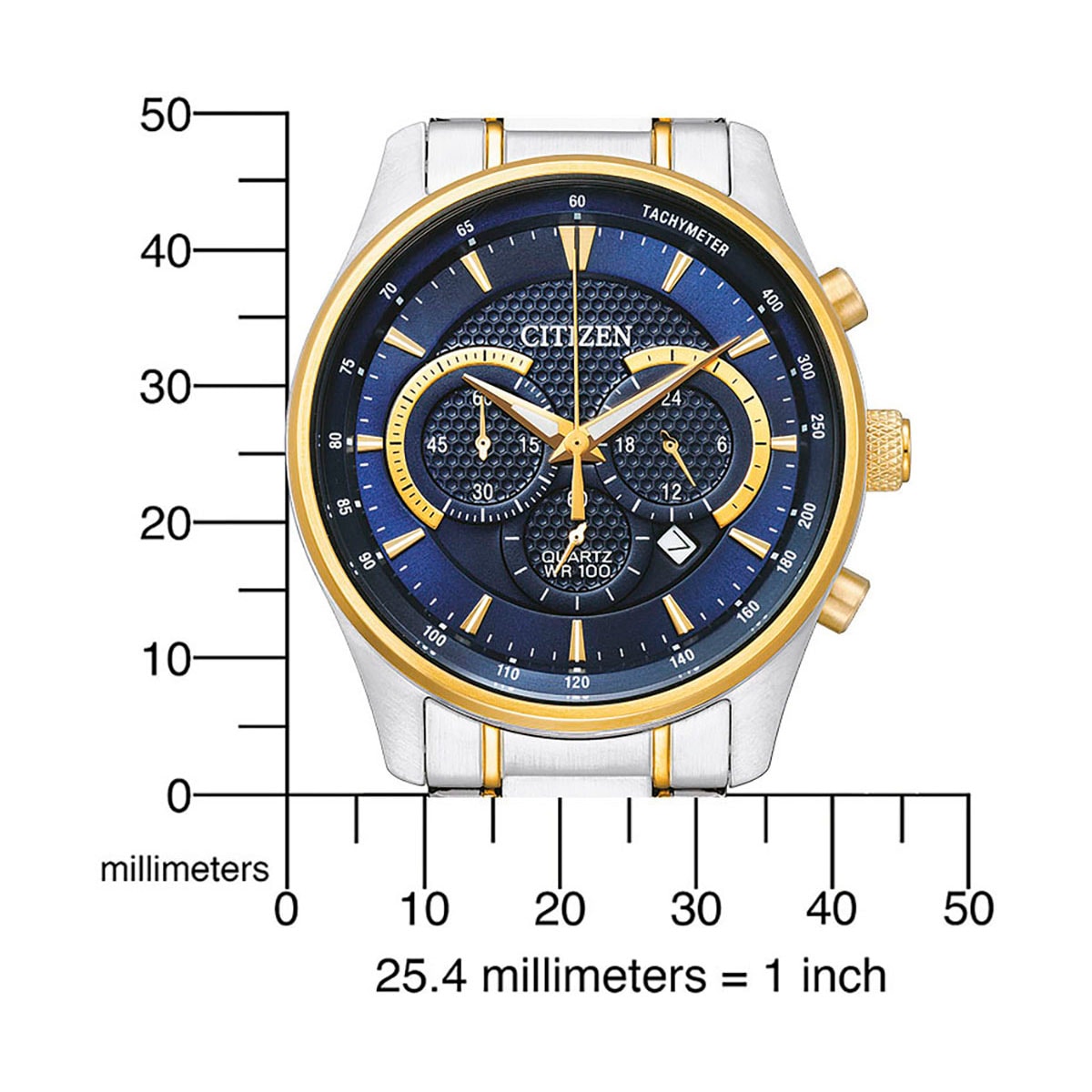 Citizen Chronograph, Armbanduhr, Quarzuhr, Herrenuhr, Edelstahlarmband