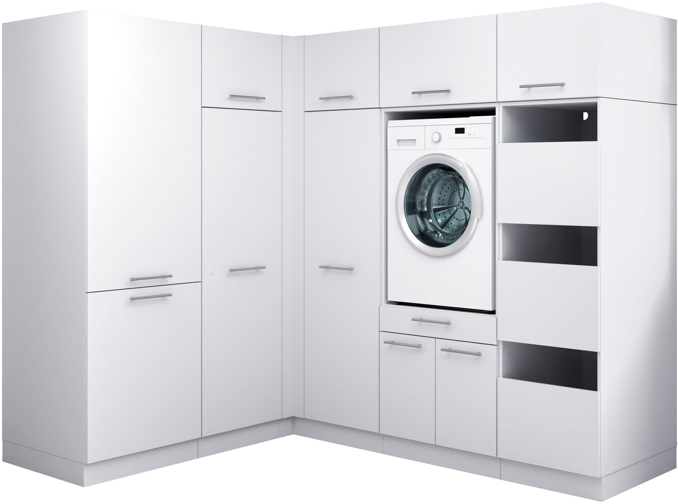 Laundreezy Mehrzweckschrank-Set »Laundreezy, 9-tlg. Mehrzweckschrank-Set B/H/T 218/200/68 cm« 9 Stk. tlg.