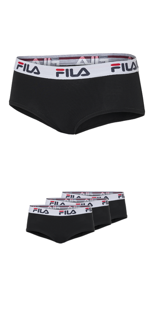 Fila Retro Pants »WOMAN CULOTTE«, (3er Pack), elastischer Logobund