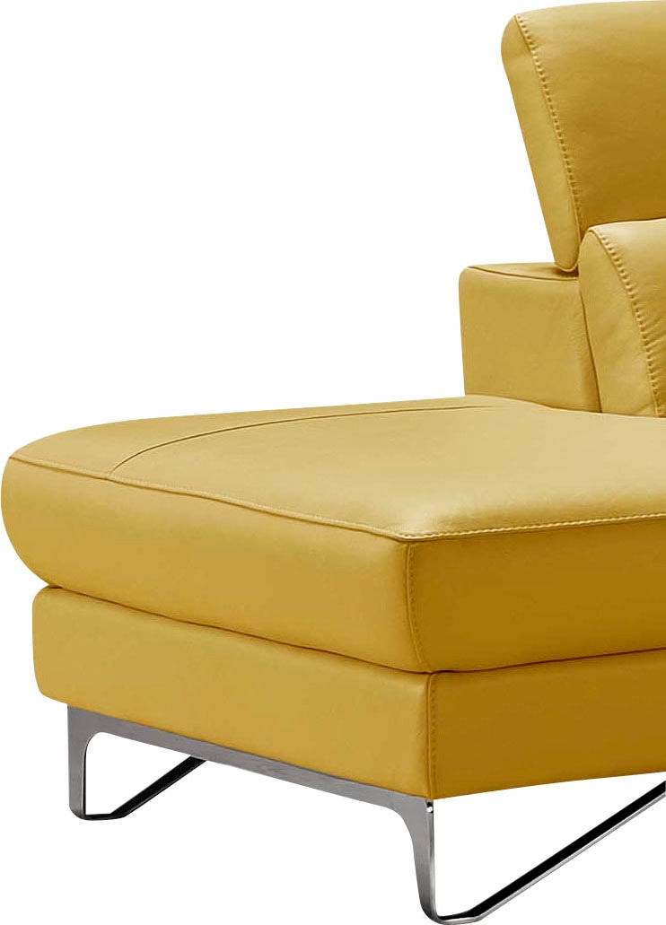 Egoitaliano Ottomane »Princess, elegantes Designsofa mit erstklassigem Sitzkomfort,«, inkl. verstellbarem Kopfteil und edle Designmetallfüße