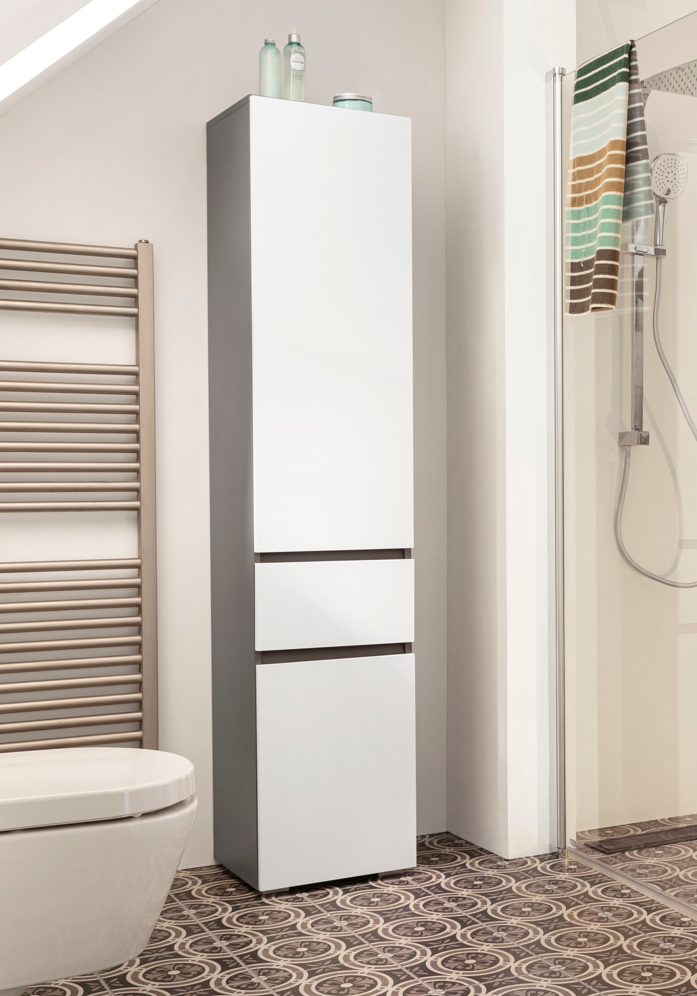 Home affaire Hochschrank "Wisla" Höhe 180 cm, mit Türen & Schubkasten günstig online kaufen