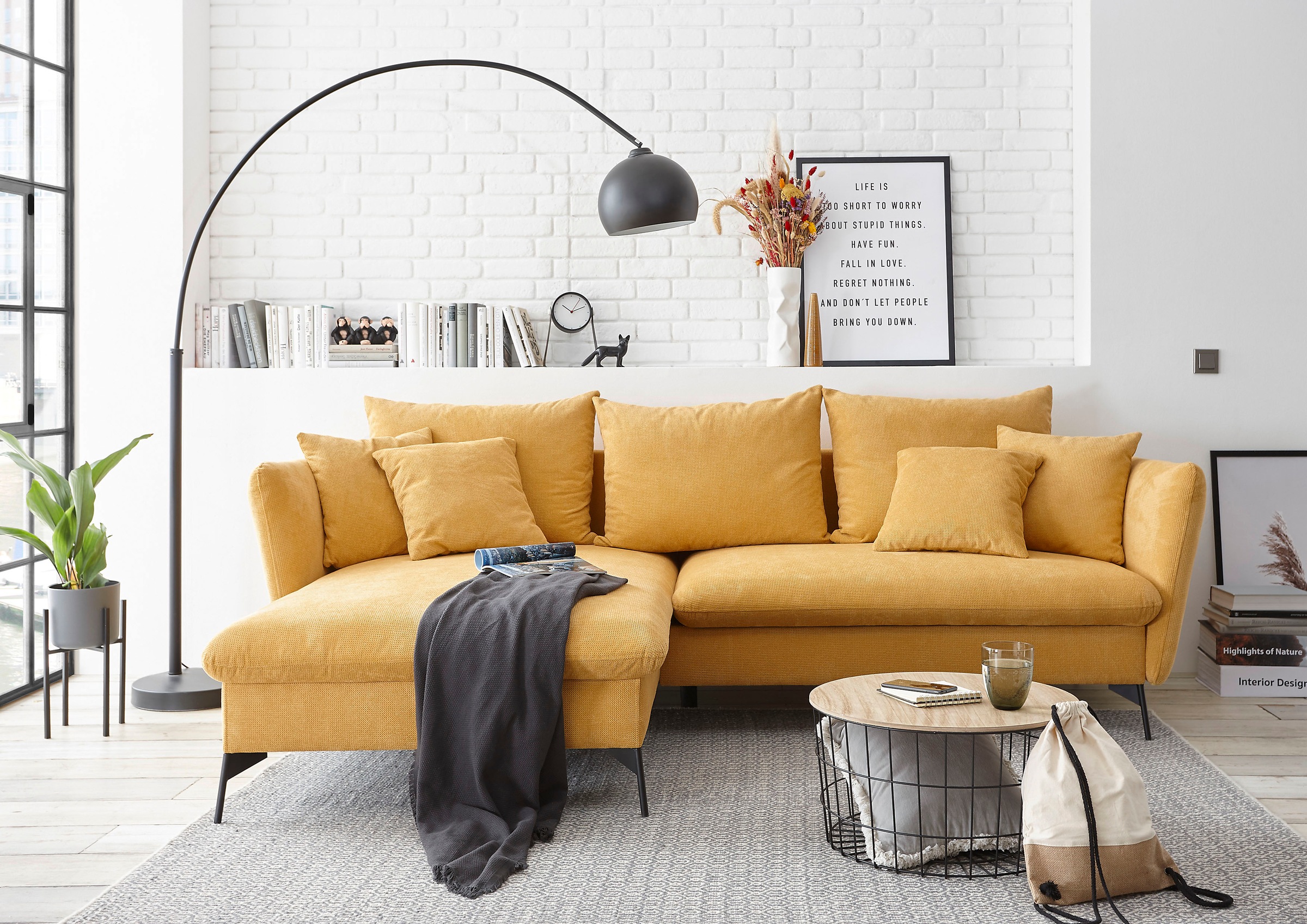OTTO home Ecksofa »LIVORNO,258 cm, L-Form,« Schlaffunktion u. Bettkasten (1 günstig online kaufen