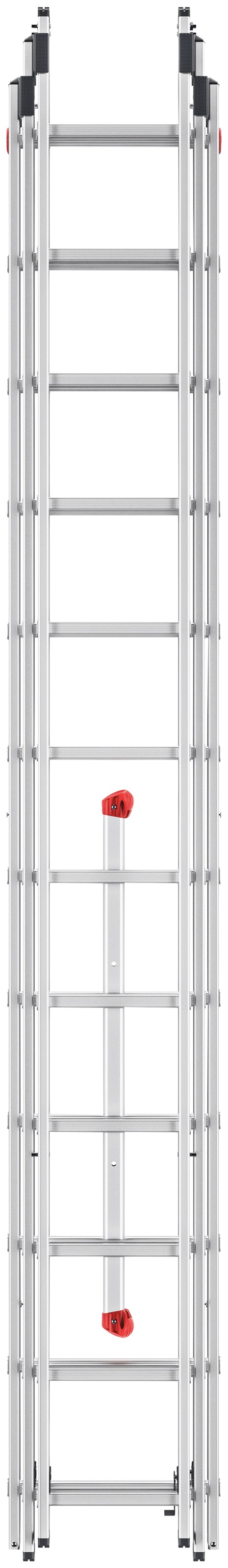 Hailo Vielzweckleiter »HobbyStep combi«, (Set), Aluminium Kombileiter 3-teilig 3x12 Sprossen