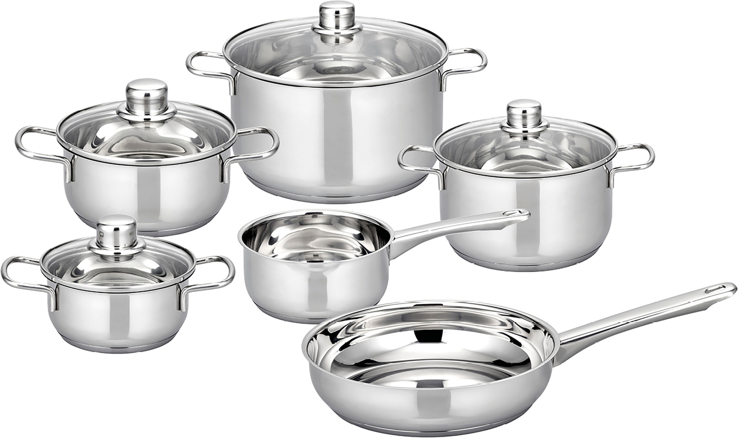 Elo Basic Topf-Set »Moonshine« Set, 10 tlg. Edelstahl