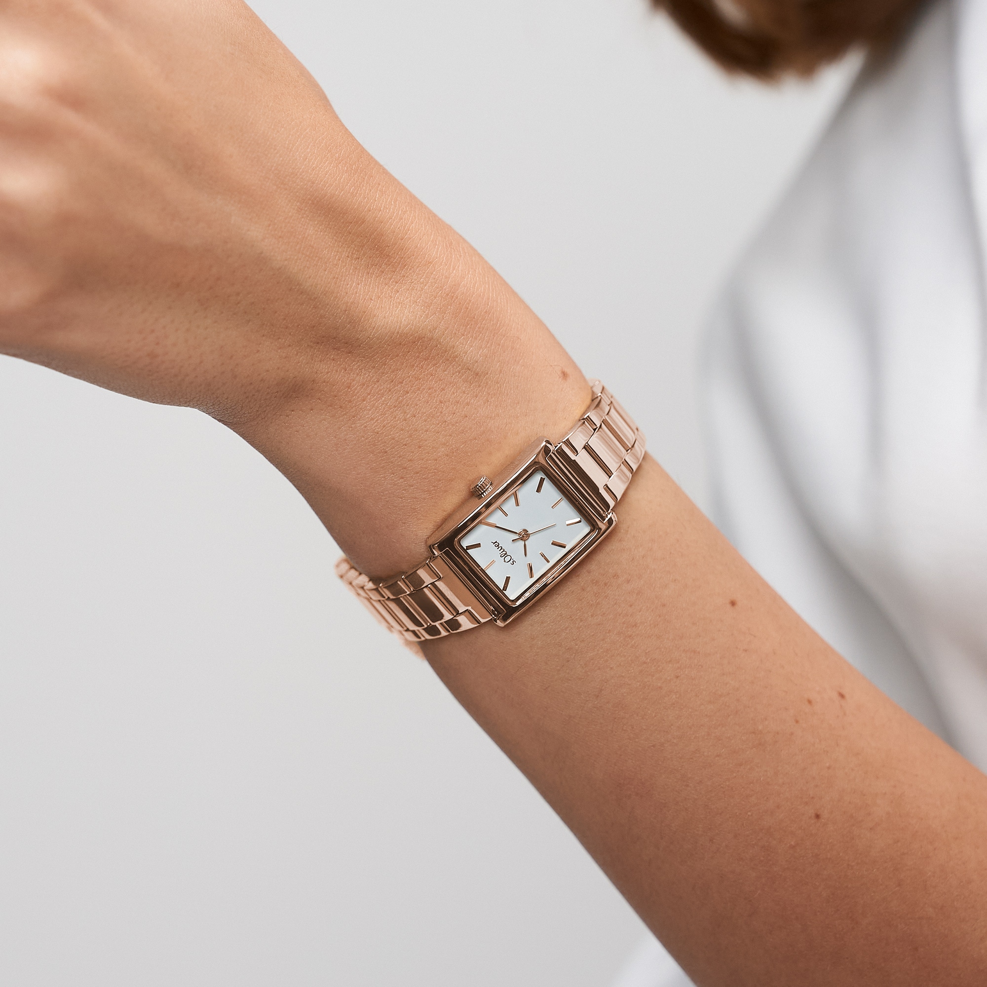 s.Oliver Quarzuhr »Line Time« Armbanduhr, Damenuhr, Edelstahlarmband, analog