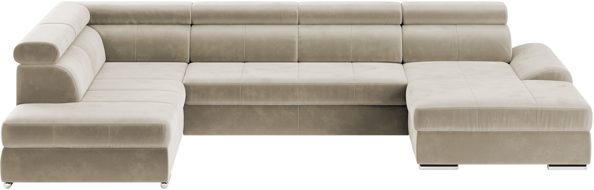 sit&more Wohnlandschaft »U-Form«, mit verstellbaren Kopfteilen, wahlweise mit Bettfunktion