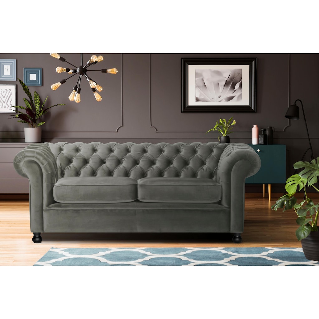 Home affaire Chesterfield-Sofa »Chesterfield Home 3-Sitzer B/T/H: 192/87/75 cn«