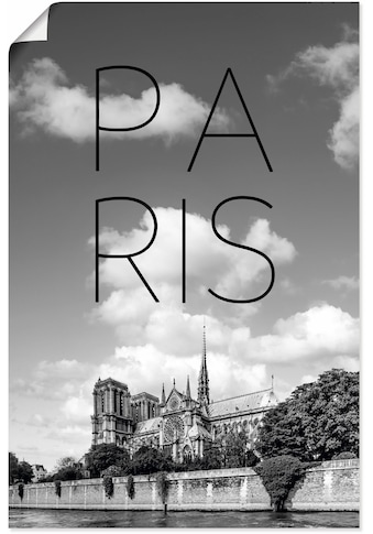 Artland Wandbild »PARIS Kathedrale Notre-Dame«, Paris, (1 St.), in vielen Größen &... kaufen