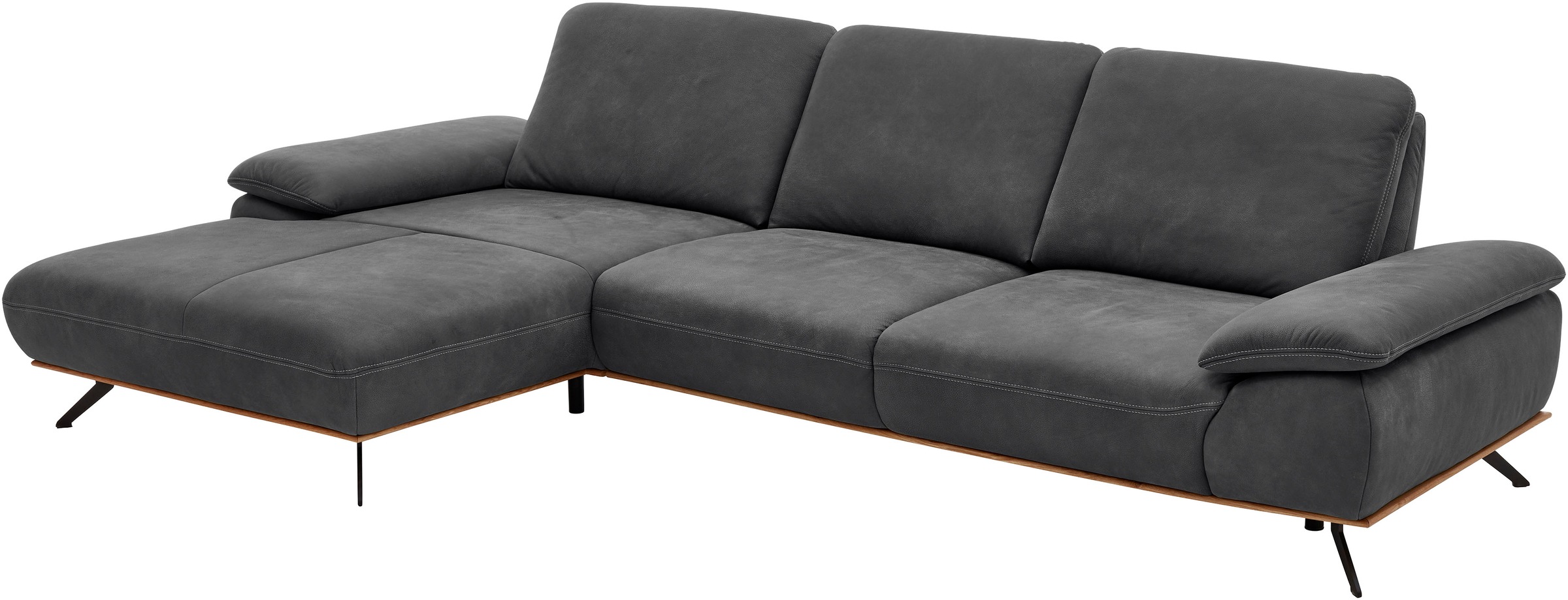 Die PlanBar Ecksofa "PN-EM18063 L-Form" wahlweise mit echt bezogenem Rücken günstig online kaufen