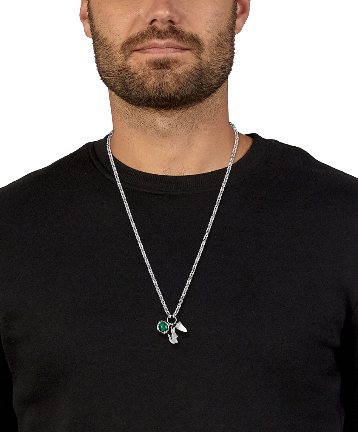 Lacoste Kette mit Anhänger »UMPIRE« mit Malachit, Marmor
