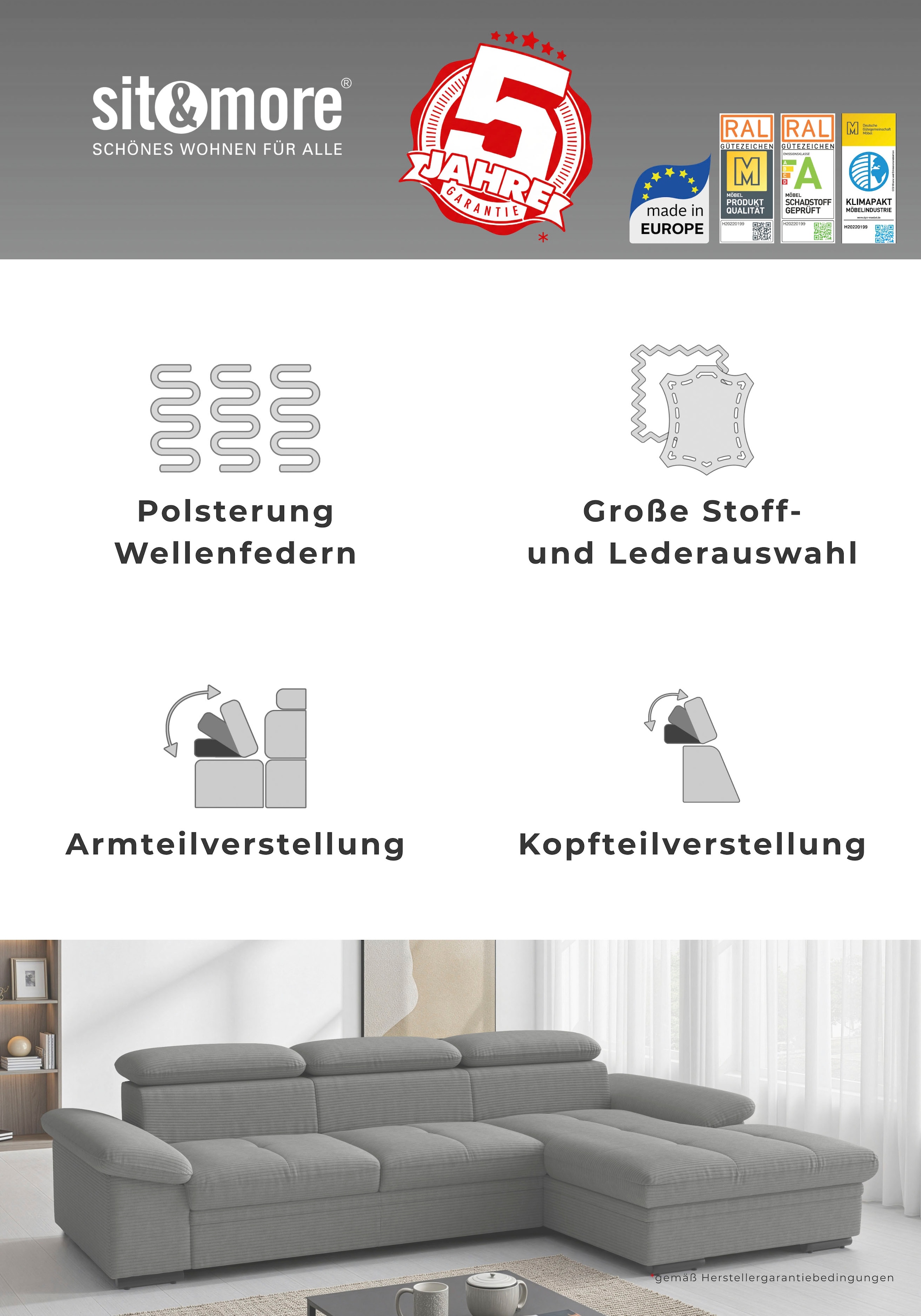 sit&more Polsterhocker »Viola, B: 102 cm« mit praktischen Stauraum