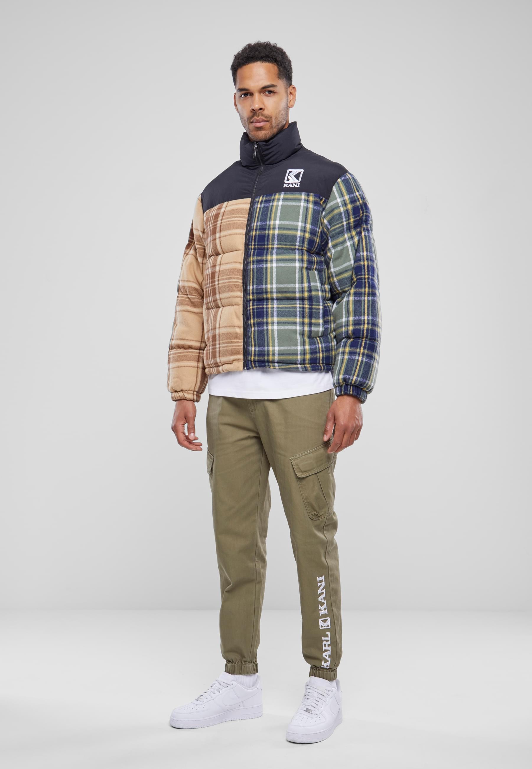 Karl Kani Winterjacke »Karl Kani Unisex KU233-007-1 KK OG Flannel Block Puffer Jacket« 1 Stk. tlg. ohne Kapuze