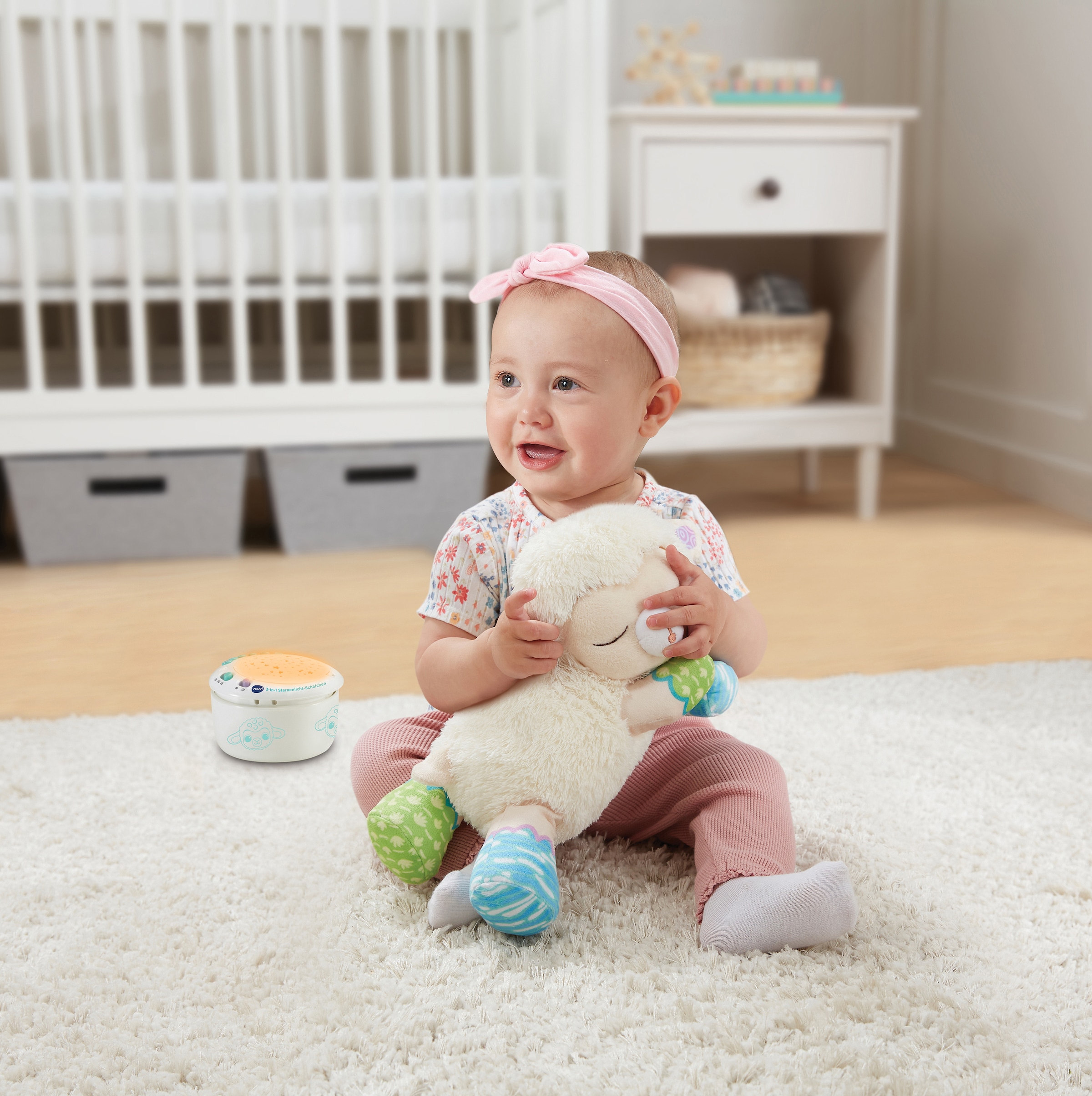 Vtech® Kuscheltier »Vtech Baby, 3in1 Sternenlicht-Schäfchen«, mit Licht- und Soundeffekten