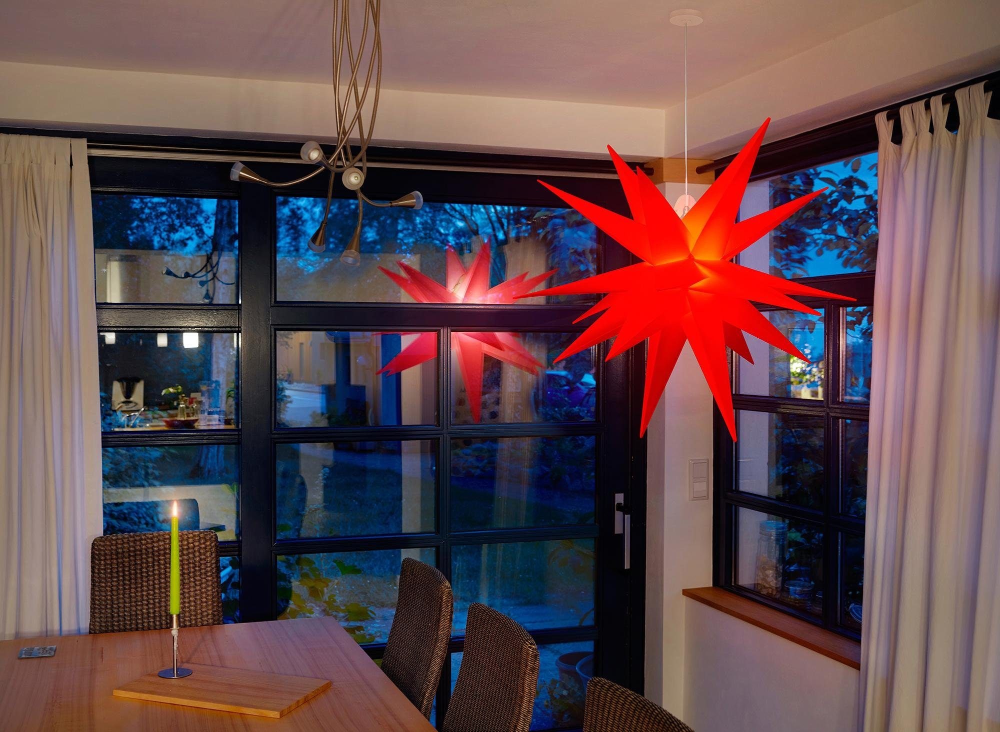 my home LED Stern »Weihnachtsstern, 3D-Optik« LED-Modul Warmweiß Ø 57 cm, mit 6-Stunden-Timer, Weihnachtsdeko aussen