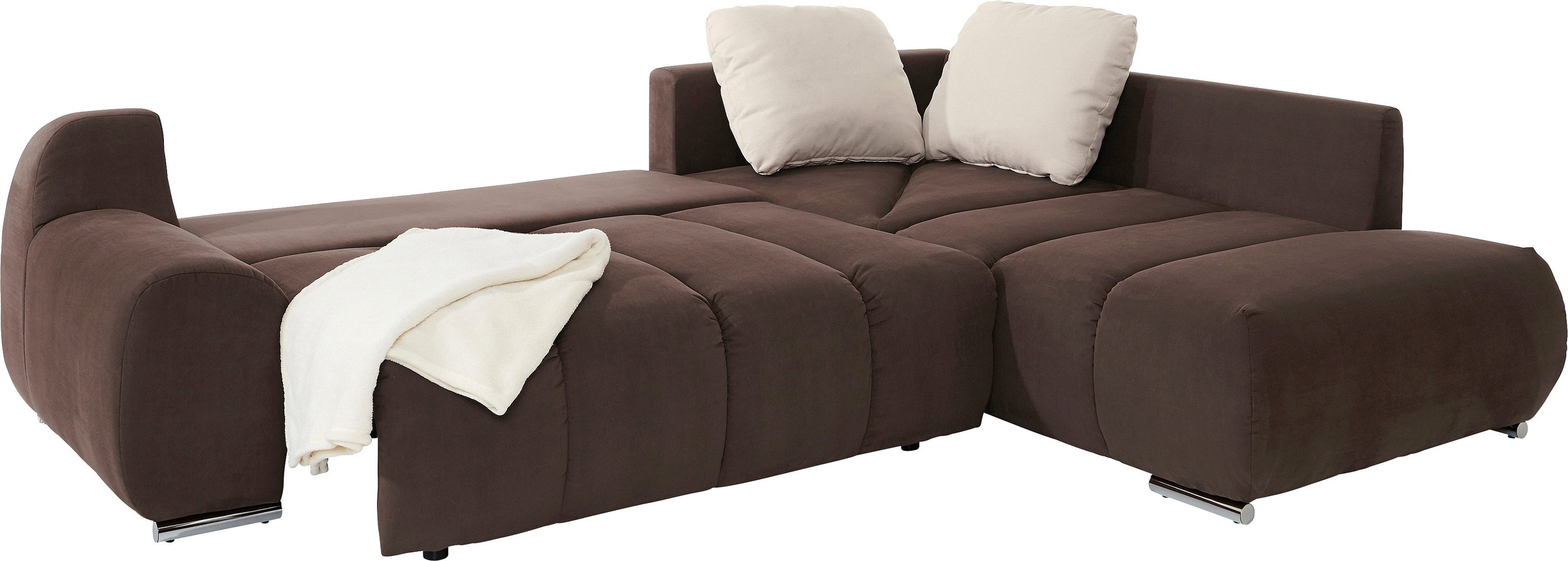 INOSIGN Ecksofa »Bono L-Form«, mit Ottomane, wahlweise mit Bettfunktion