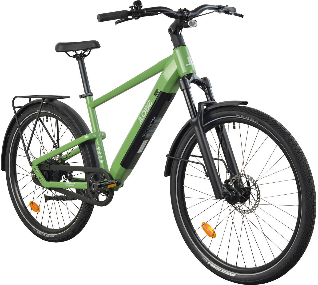 LLobe E-Bike »CityVenture E-Bike 27,5" Vermont RM, grün«, 2 Gang, Heckmotor 250 W