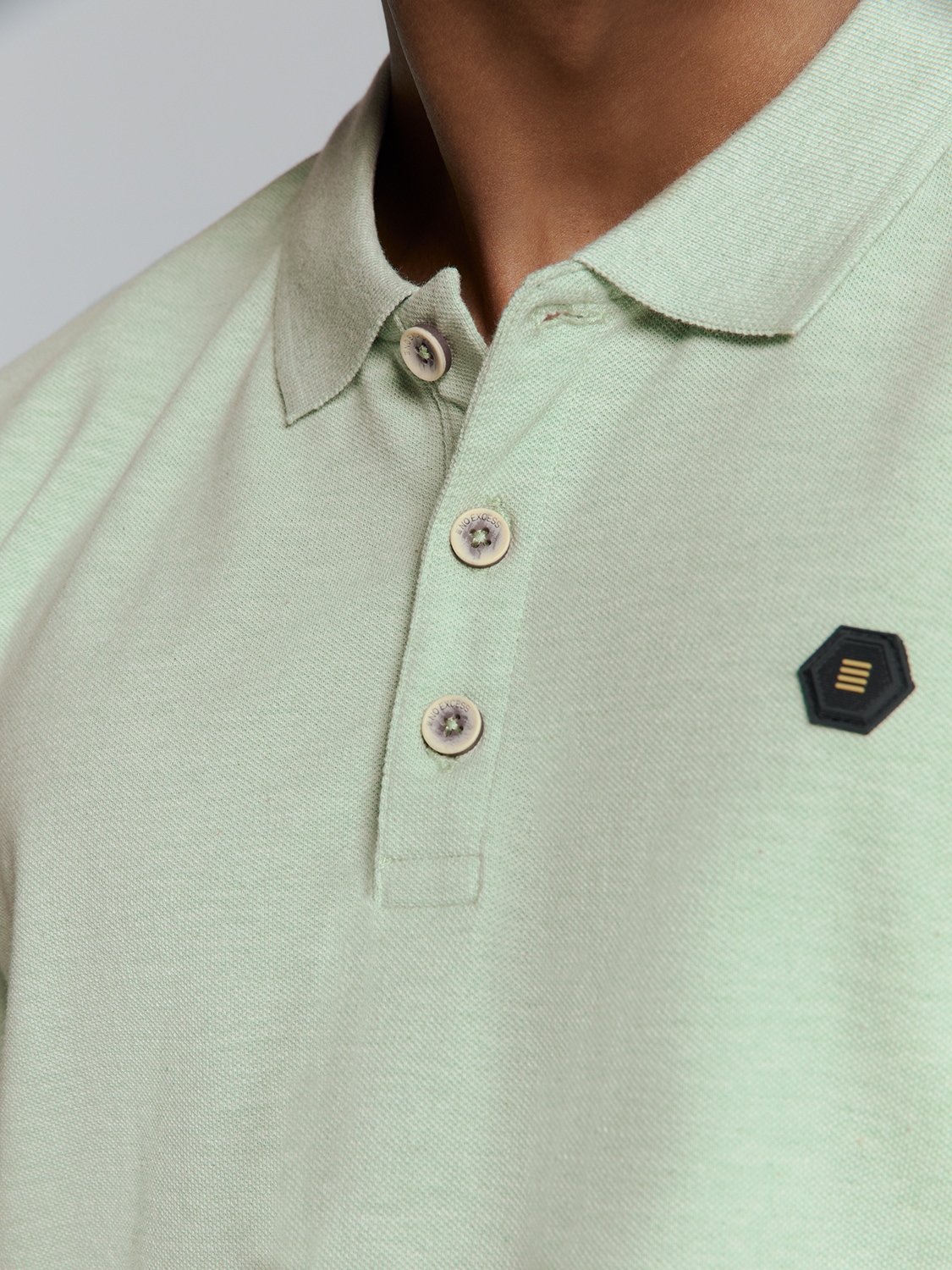 NO EXCESS Poloshirt »No Excess Poloshirt Polo Melange«