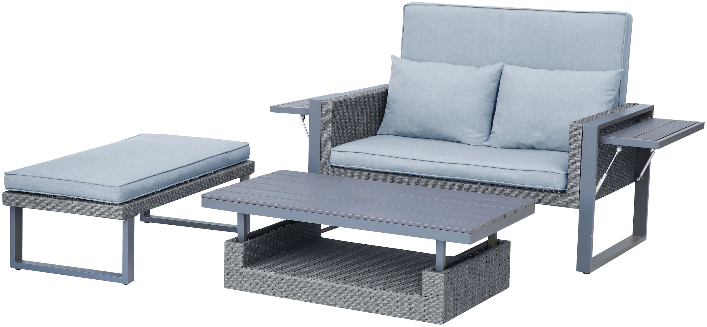 KONIFERA Gartenlounge-Set »Cremona«, (Set, 8 tlg.), höhenverstellbarer Tisch