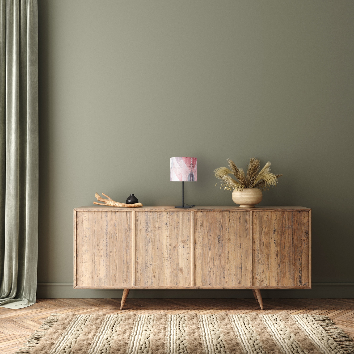 Paco Home Tischleuchte »Mero 102«, 1 flammig, Leuchtmittel E14 | ohne Leuchtmittel, Nacht Schreib âˆ…18cm Pastell Vintage Höhe 36,5 E14