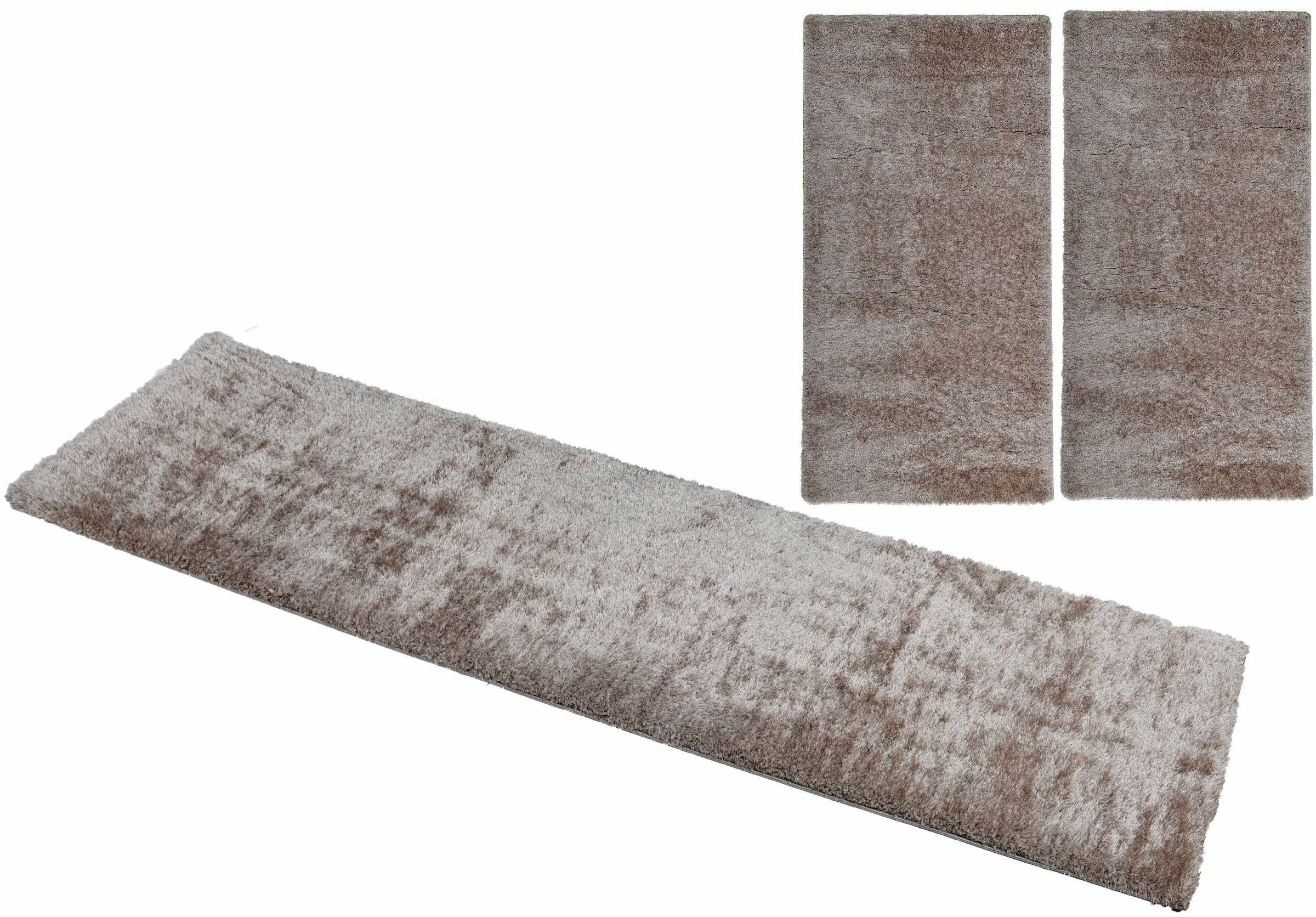 my home Bettumrandung »Malin« Höhe 43 mm 3 Stk. tlg. Hochflor, Shaggy, Uni- günstig online kaufen