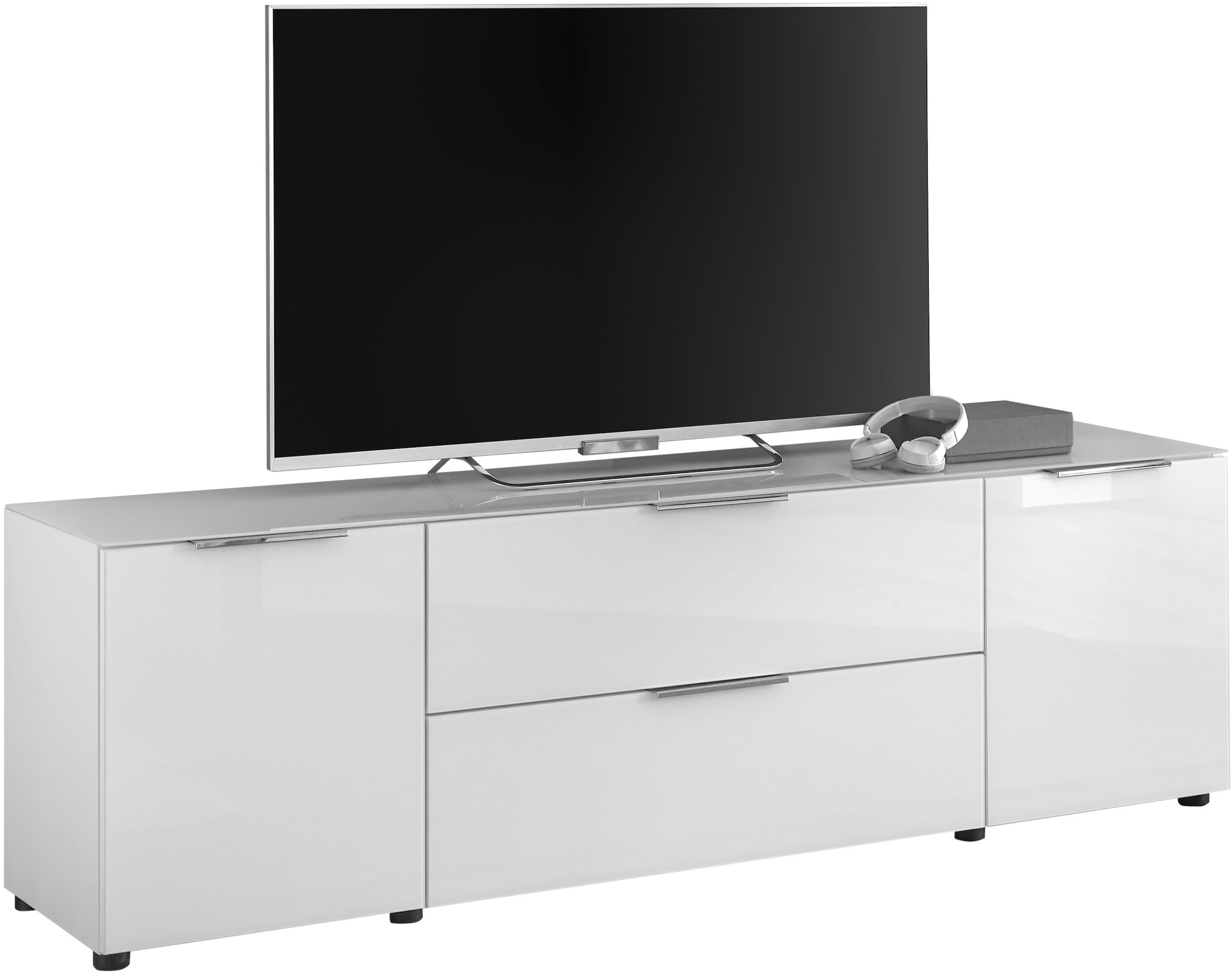 HBZ Lowboard »Santorin, BxHxT 180x99x40 cm«, (1 St.), Breite 180cm, Softclose für Türen und Schubkästen, Melaminbeschichtung