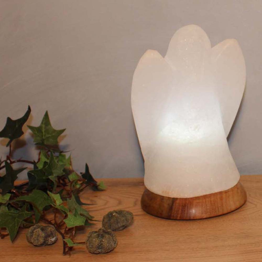 HIMALAYA SALT DREAMS Salzkristall-Tischlampe »Engel« E14 1 Stk. Warmweiß Ha günstig online kaufen
