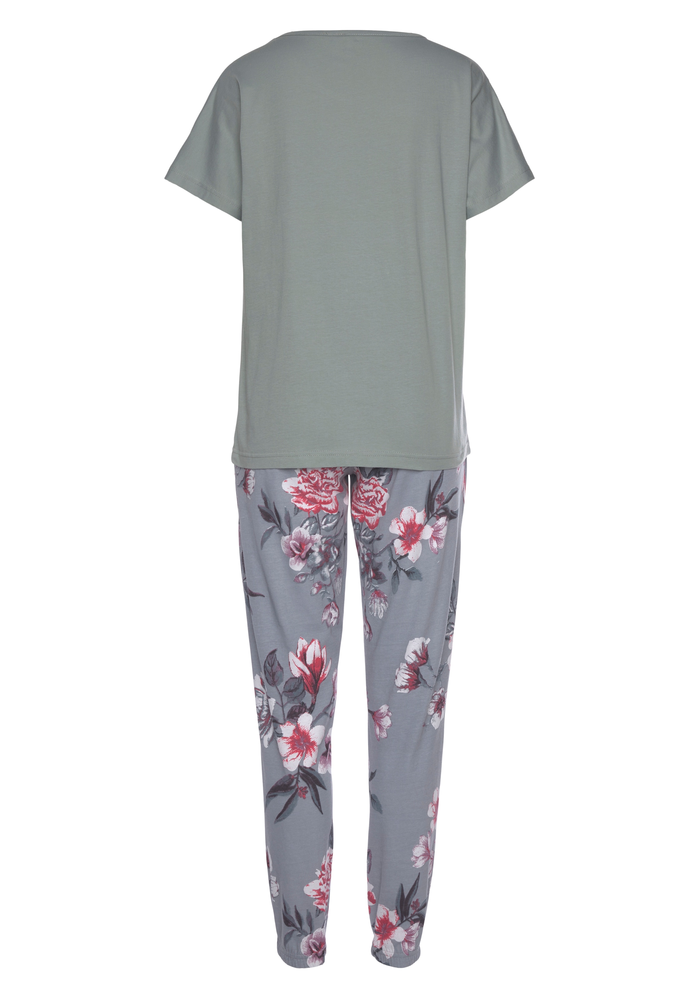 Vivance Dreams Pyjama, (2 tlg.), mit Blumendruck
