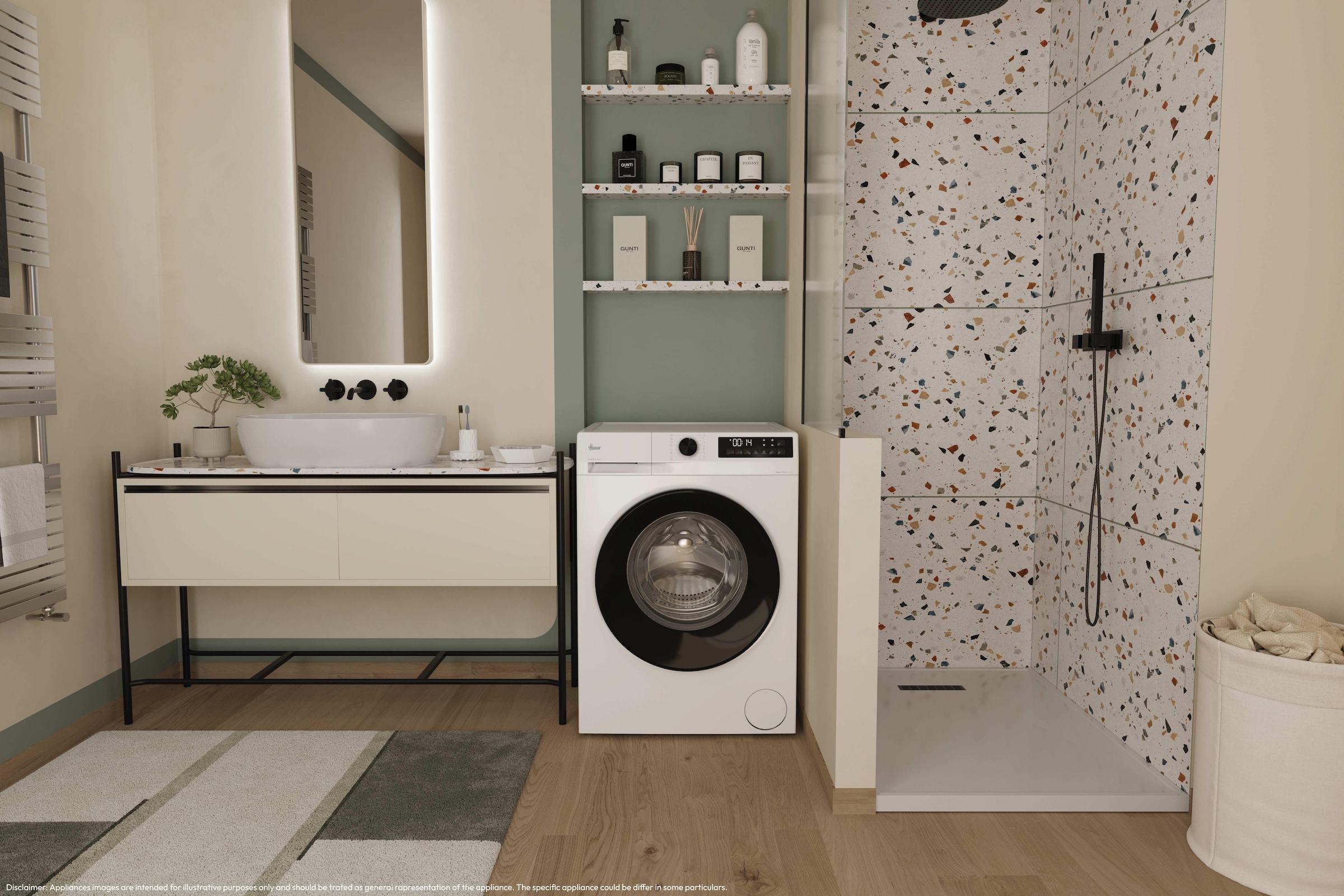 Hoover Waschtrockner »HGWDQ485SB6-84« 8 kg /5 kg 72 dB(A) Vielseitige Kurzprogramme