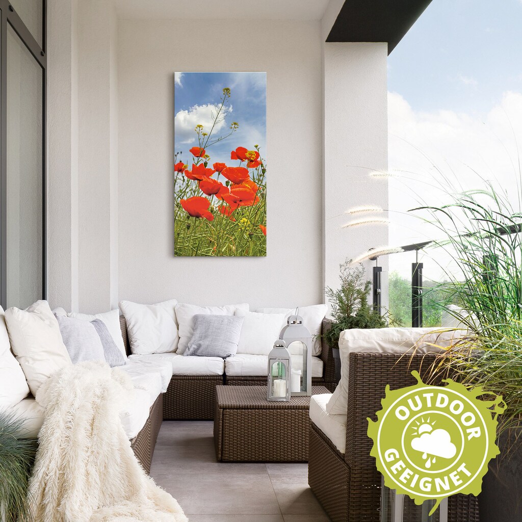 Artland Wandbild »Mohnblumen im Panorama«, Blumenbilder, (1 St.)