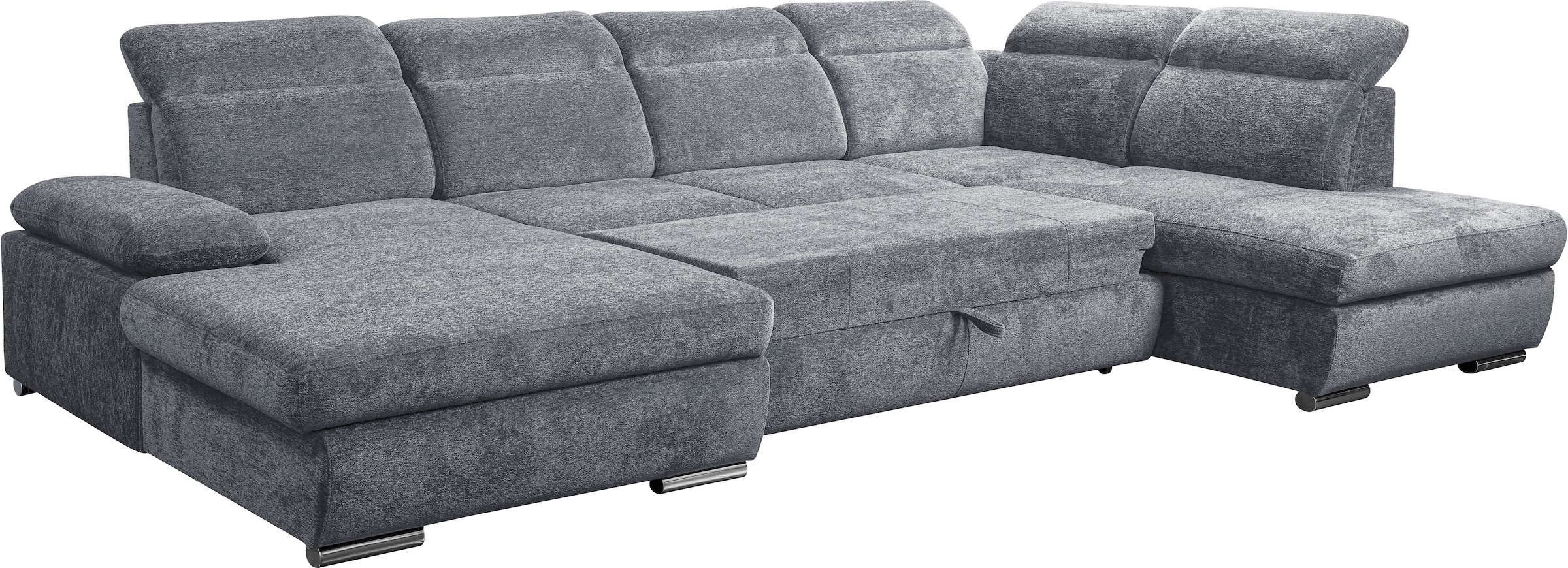 WERK2 Wohnlandschaft »Cordoba inkl. Bett, Bettkasten und Kopfteilfunktion, Breite 359cm«