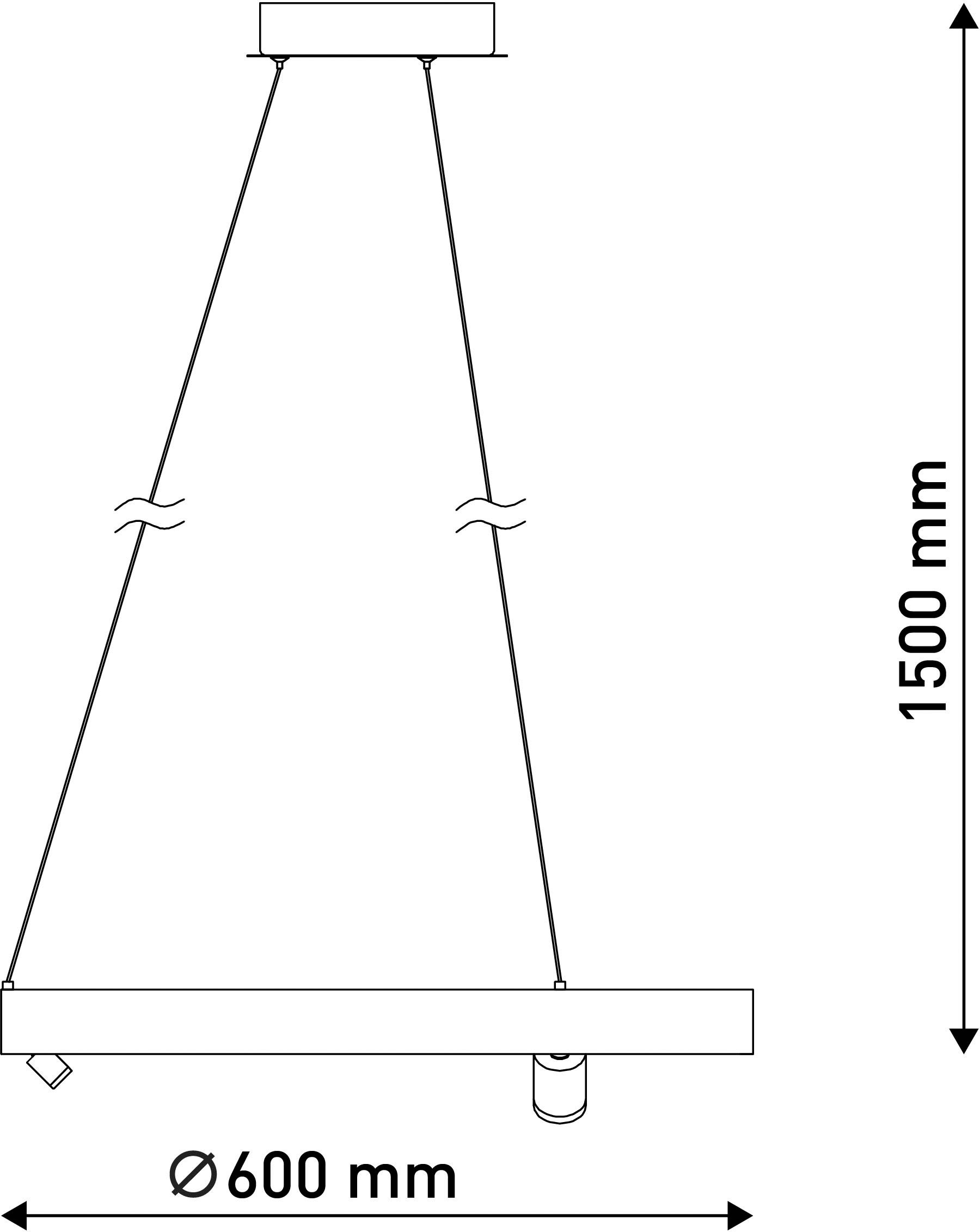 näve LED Pendelleuchte »Tristan«, 4 flammig, Leuchtmittel LED-Modul | LED fest integriert, Hänge-, Pendellampe warmweiß, 58cm, 37W, stahl-blank, inkl. Trafo,IP20