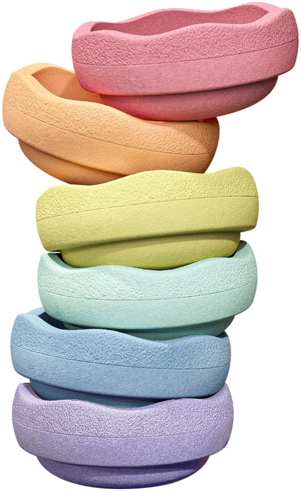 Stapelstein Balancetrainer »Stapelstein® Original Mini rainbow pastel«, (Set, 6 tlg.)