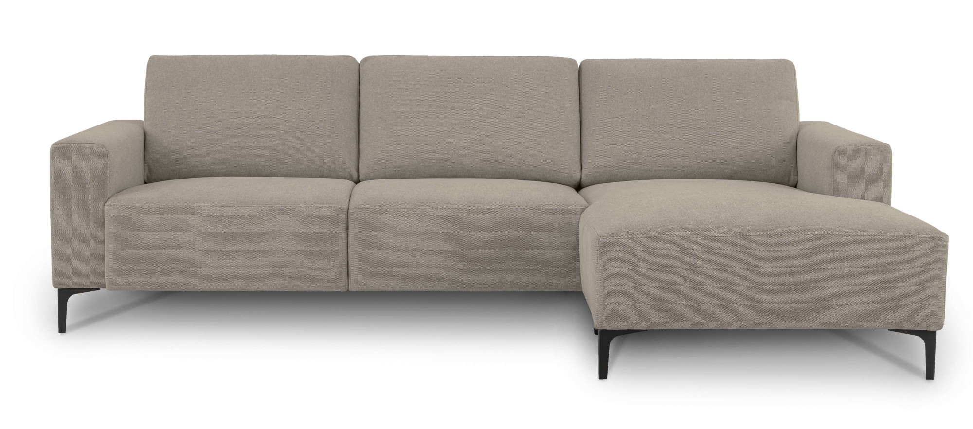 Home affaire Ecksofa »Tournon, L-Form, Breite 262 cm, Webstoff, Chenille«, Designsofa im nordischen Stil, Wellenunterfederung, Metallfüße
