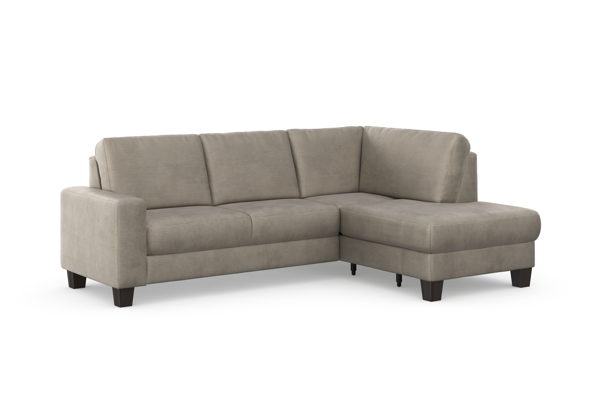 Home affaire Ecksofa »Summer L-Form«, mit Ottomane, mit oder ohne Bettfunktion und Bettkasten, Cord-Bezug