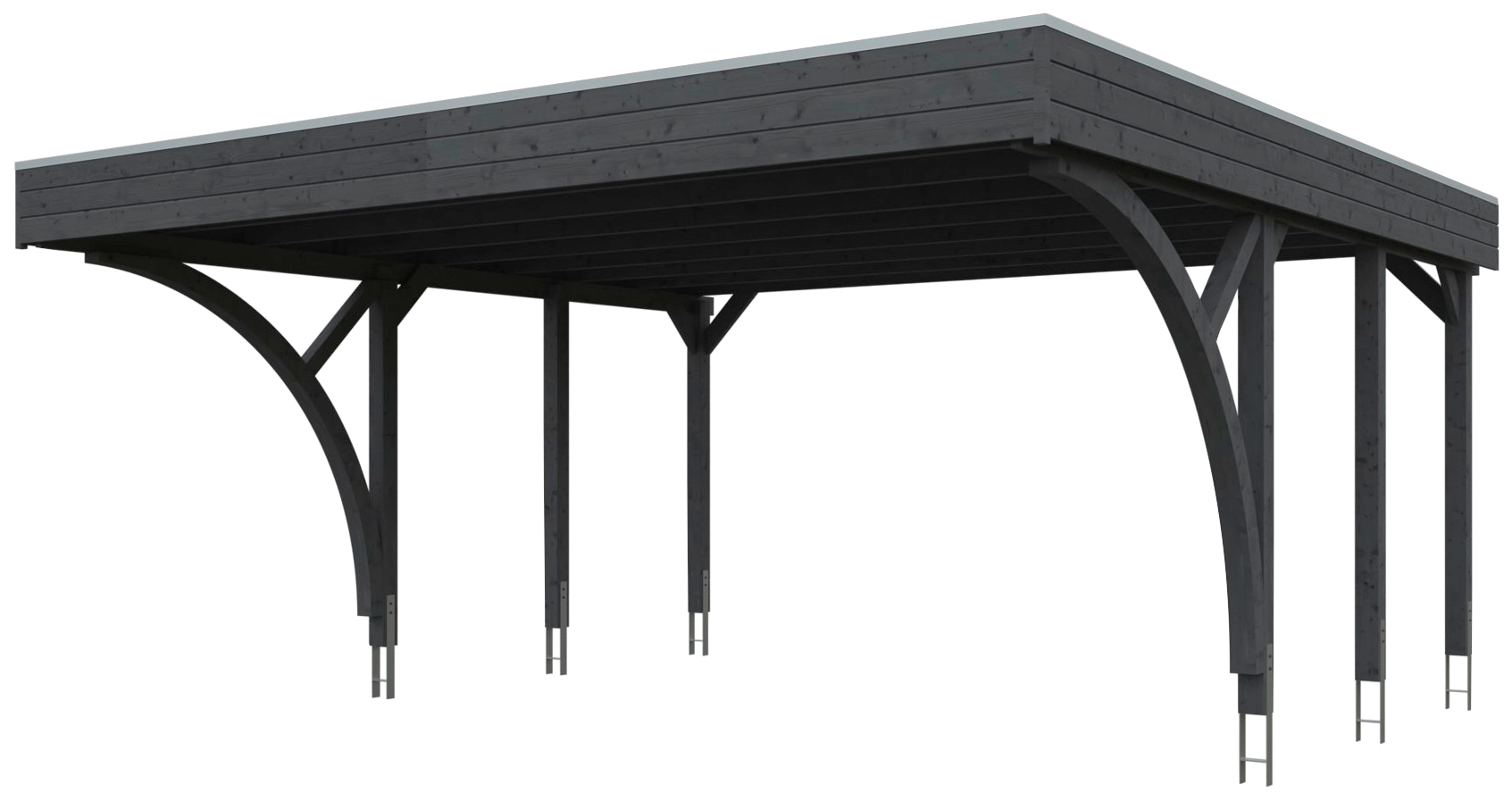 Skanholz Doppelcarport »Friesland Set 8«, Fichtenholz, 514 cm, dunkelgrau