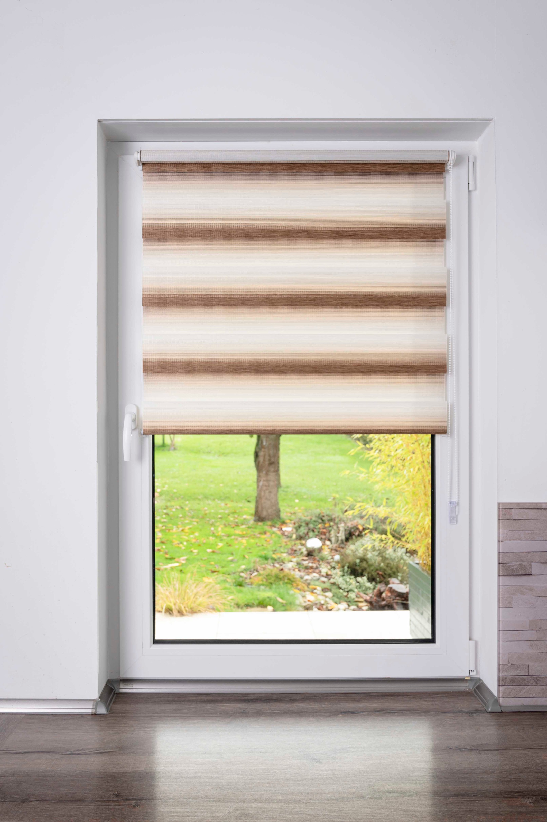 K-HOME Doppelrollo »Doppelrollo mit schönen Farbverlauf« Lichtschutz ohne Bohren freihängend